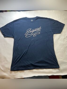 Script Logo Navy Short Sleeve Tee